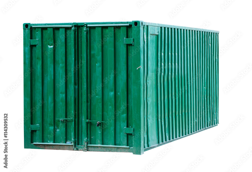 green metal container