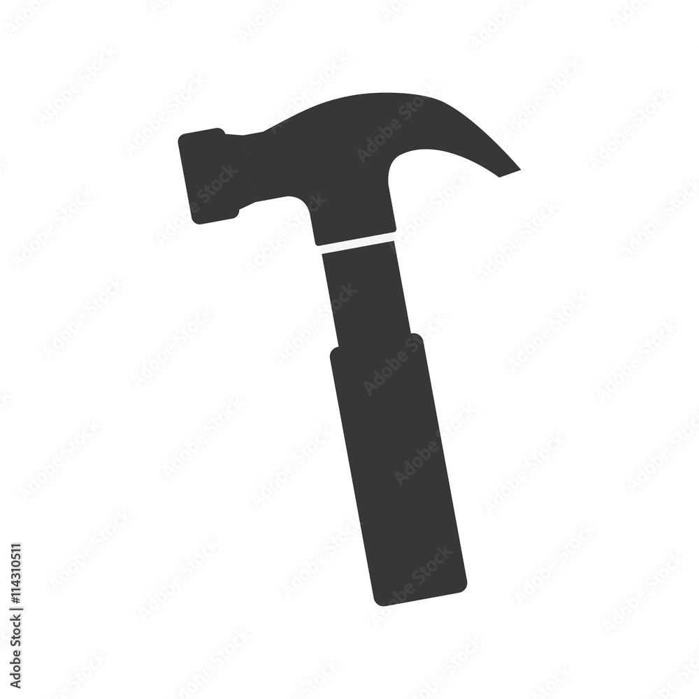 Tool concept represented by hammer icon. isolated and flat illustration Tool concept represented by hammer icon. isolated and flat illustration