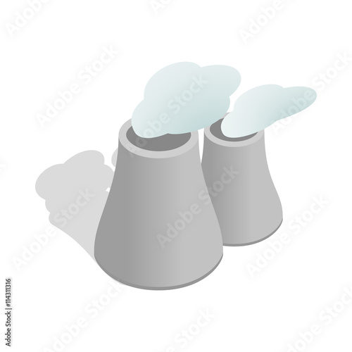 Smoking pipes of thermal power plant icon