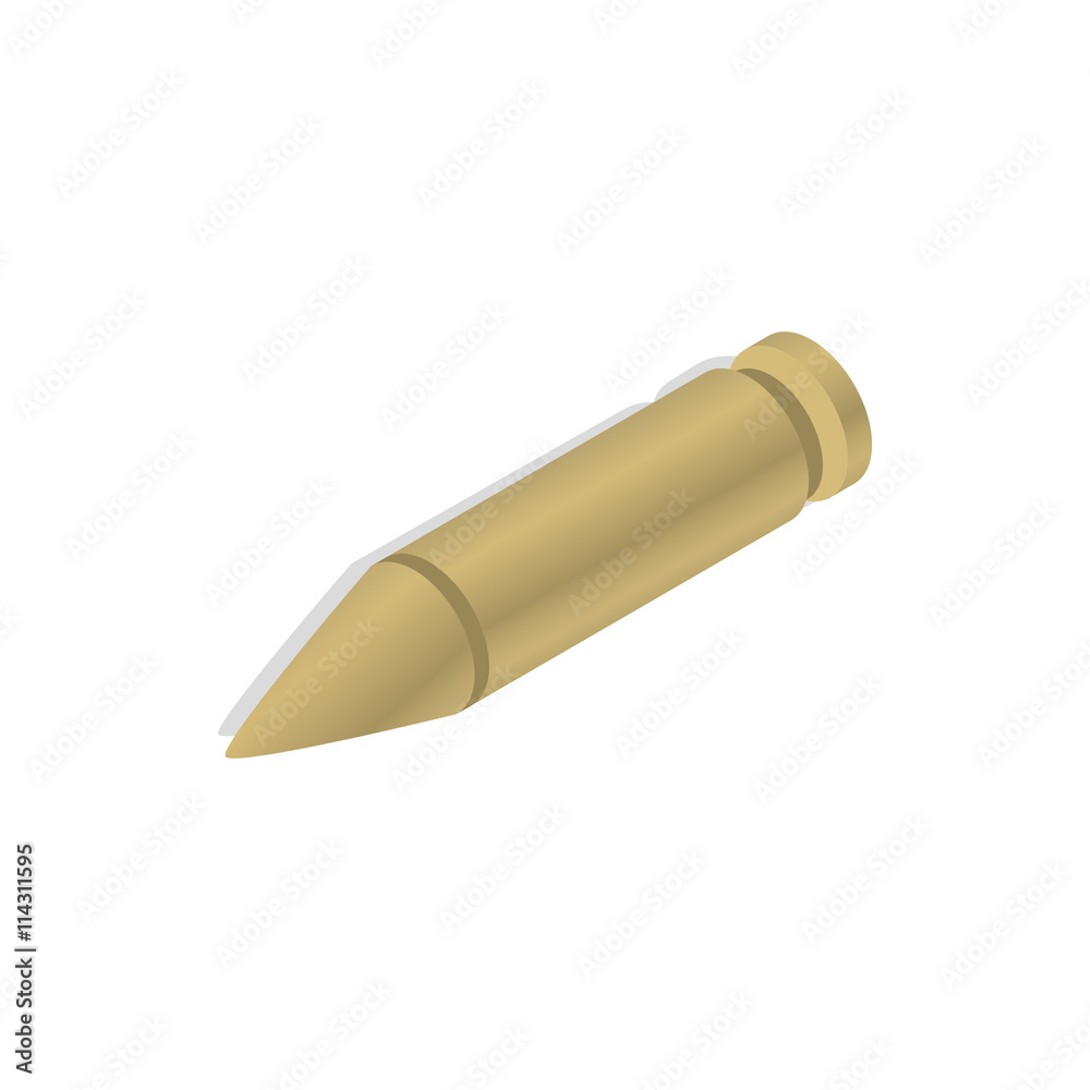 Bullet icon in isometric 3d style Bullet icon in isometric 3d style