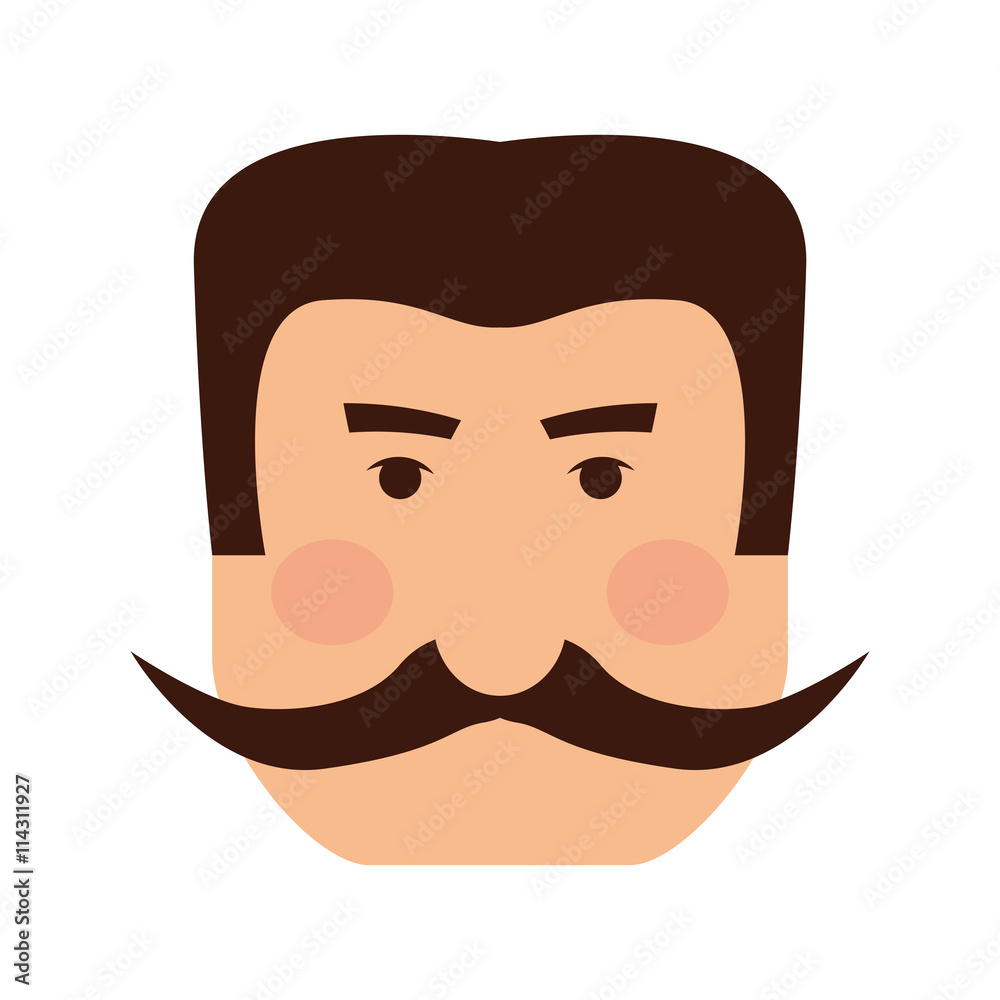 Fototapeta premium Avatar person concept represented by man icon. isolated and flat illustration 