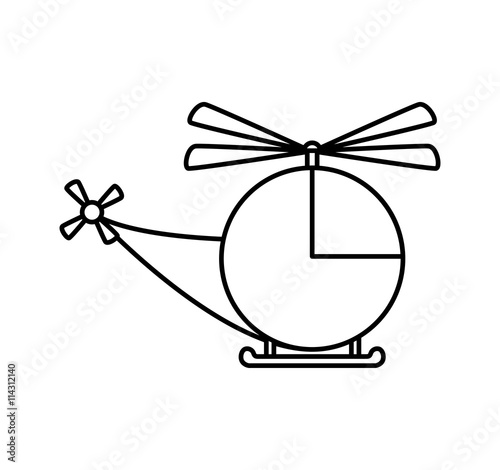 Toy concept represented by helicopter icon. isolated and flat illustration 