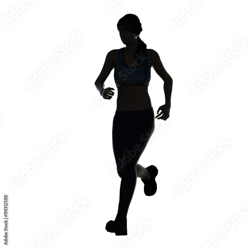 silhouette jogging woman © phonlamaiphoto