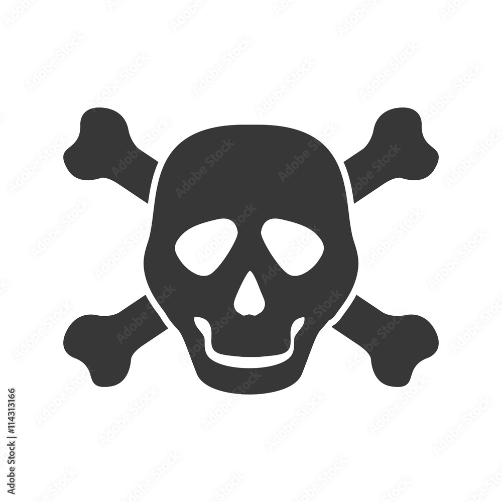 Death concept represented by skull icon. isolated and flat illustration Death concept represented by skull icon. isolated and flat illustration
