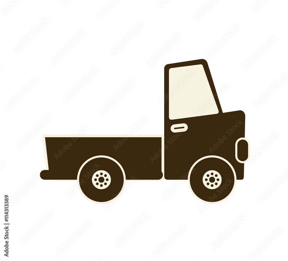 Delivery and Shipping concept represented by truck icon. isolated and flat illustration 