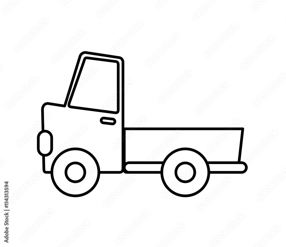 Delivery and Shipping concept represented by truck icon. isolated and flat illustration 
