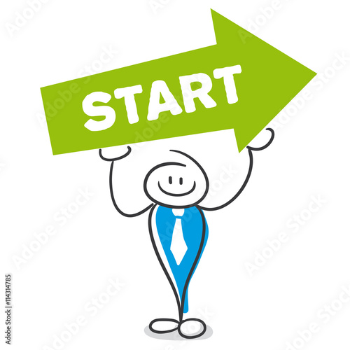 Stick Figure Series Blue / Start