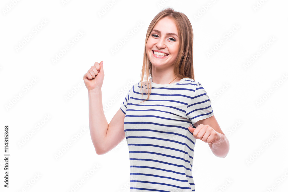 Surprised excited happy screaming woman isolated. Cheerful girl winner shocked over winning with funny joyful face expression. Surprised excited happy screaming woman isolated. Cheerful girl winner shocked over winning with funny joyful face expression.