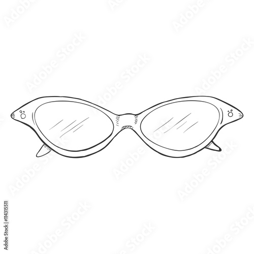 Vector Single Sketch Glasses