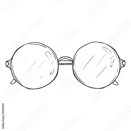 Vector Single Sketch Glasses
