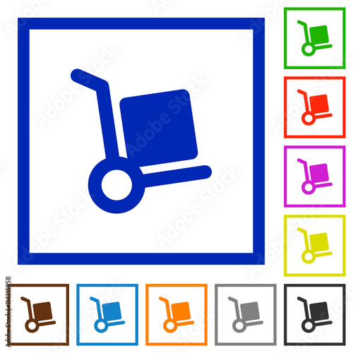 Obraz w ramie Parcel delivery framed flat icons