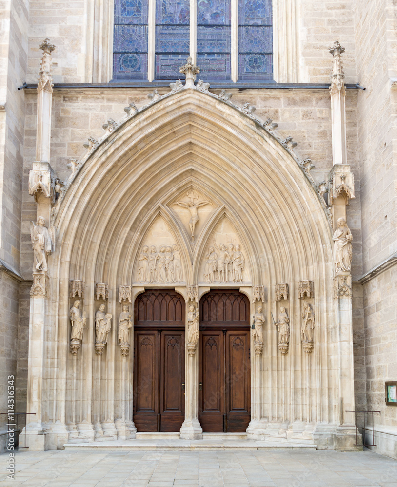 Entrance of Minorite Church in Vienna, Austria
