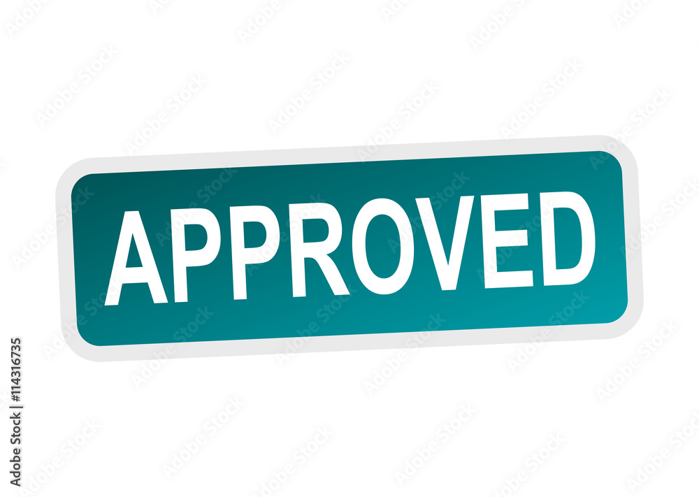 Vector approved sign. Flat vector illustration Vector approved sign. Flat vector illustration