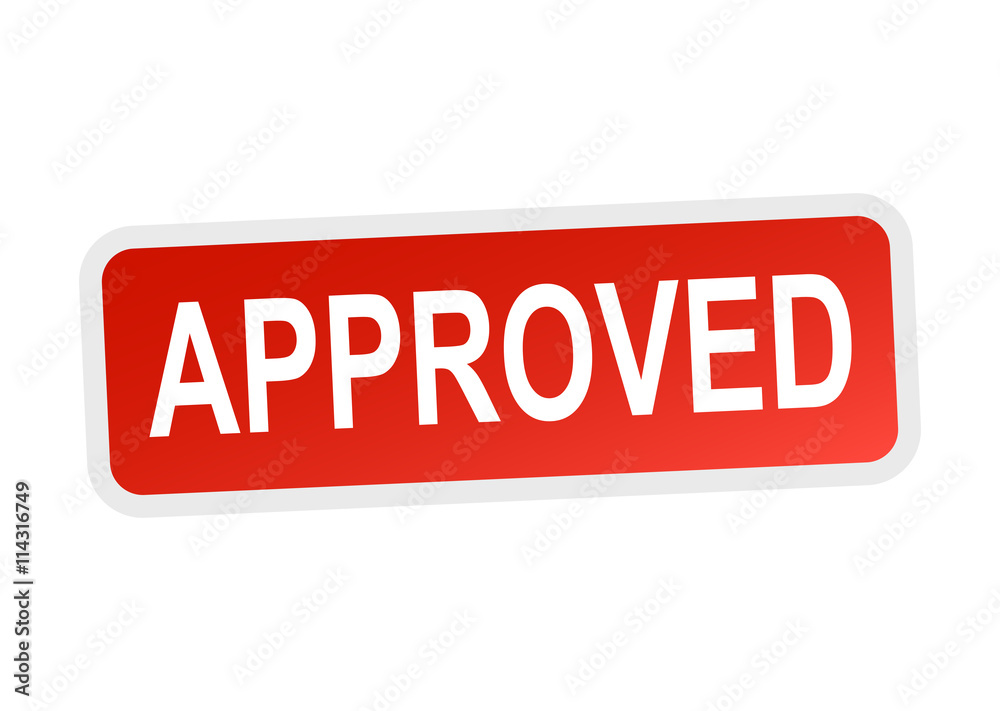 Approved sign. Flat vector illustration Approved sign. Flat vector illustration