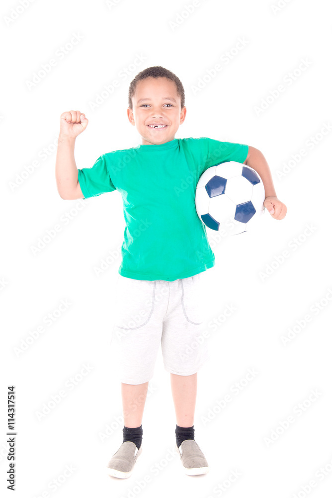 boy with soccer ball