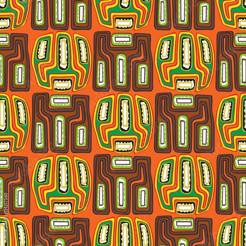 seamless pattern with African patterns