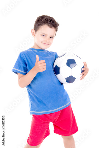 boy with soccer ball © verkoka