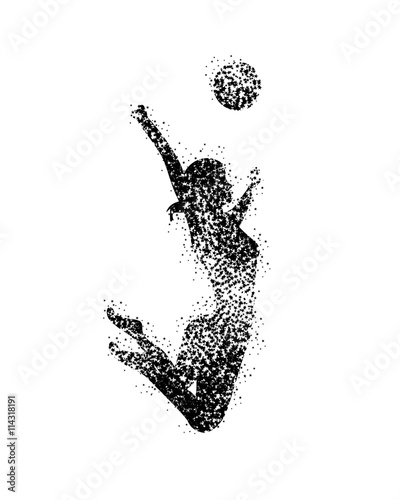 Woman Volleyball Silhouettes