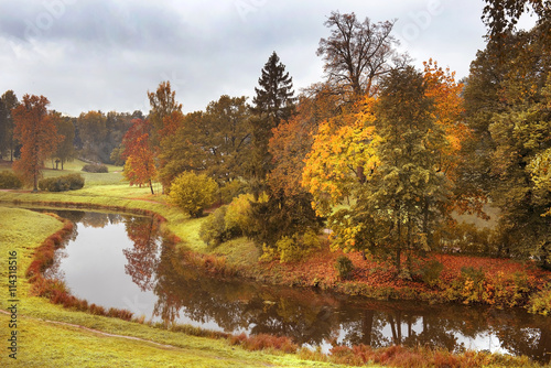 autumn landscape in Pavlovsk Park, Saint Petersburg
