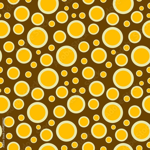 Yellow Bubbles Seamless Pattern
