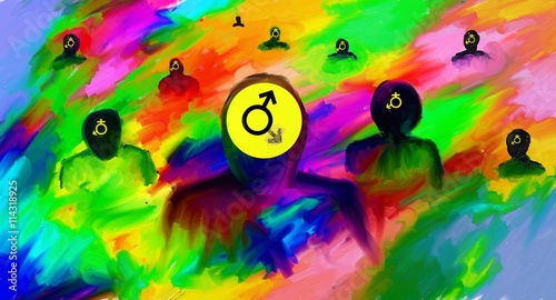 Lgbt lesbian, gay, bisexual,  transexual abstract digital painting