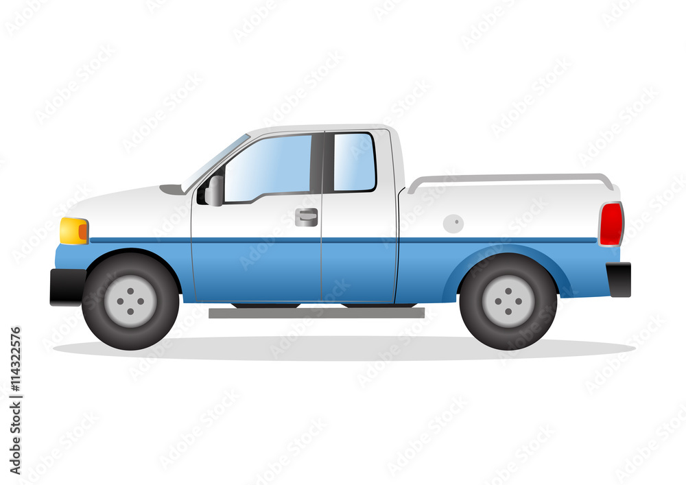 Graphic illustration of a pick up truck