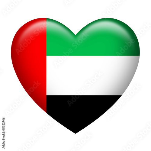 Free Download United Arab Emirates Insignia Heart Shape - GFXLoad