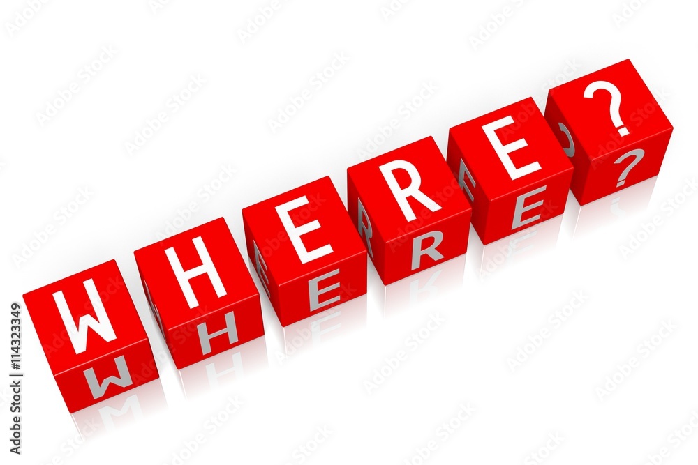 Where - 3D cube word