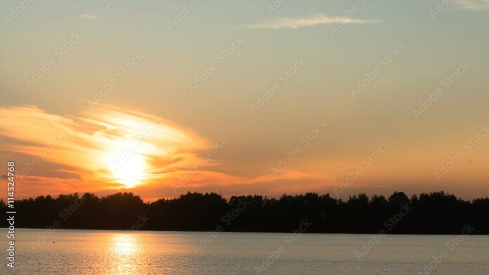 Golden sunset over water Golden sunset over water