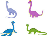 cute dinosaurs cartoon collection