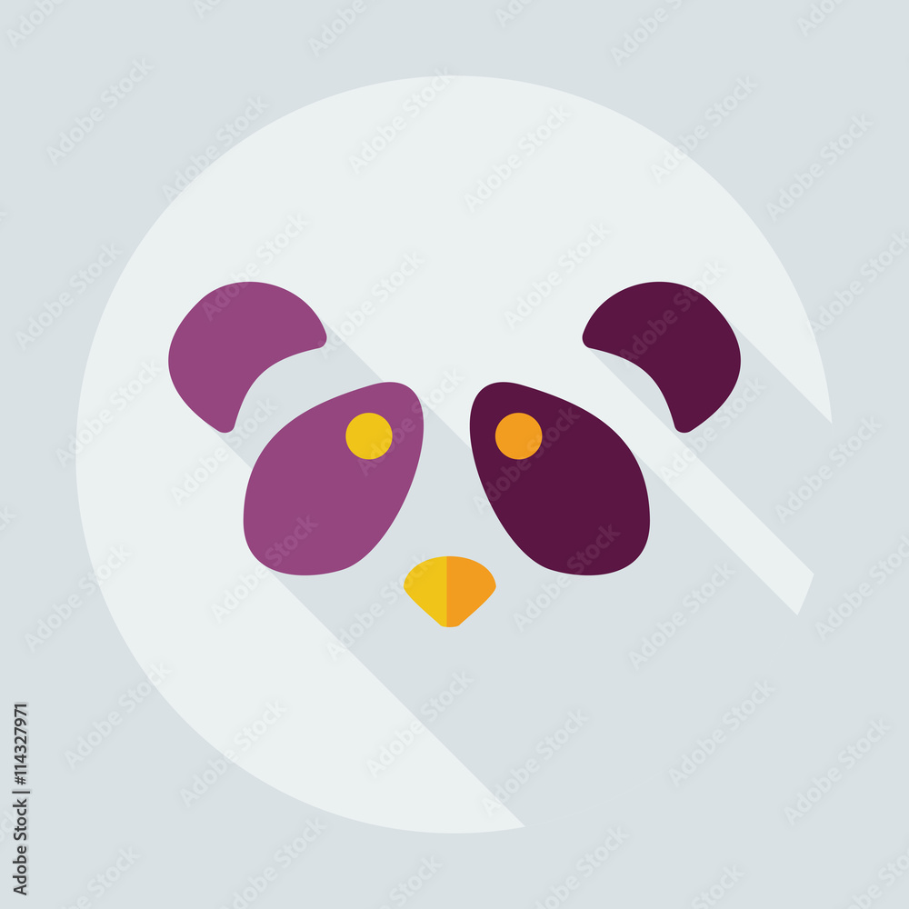 Fototapeta premium Flat modern design with shadow icons pandas
