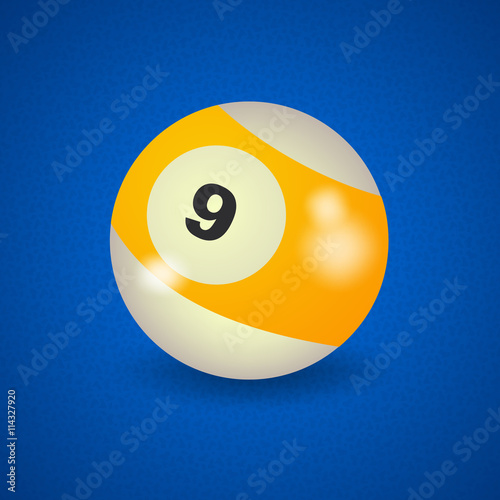 set of billiard balls, billiards, American ball number 9