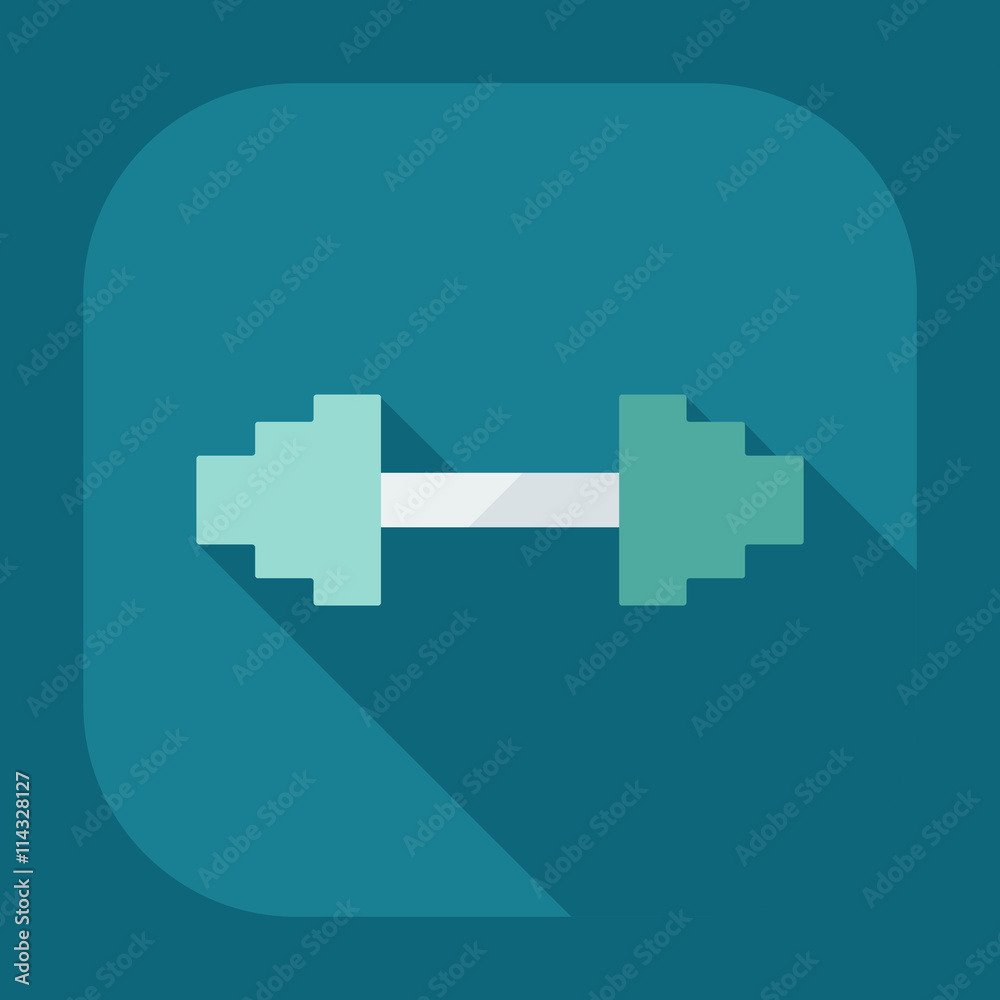 Obraz premium Flat modern design with shadow icon dumbbell