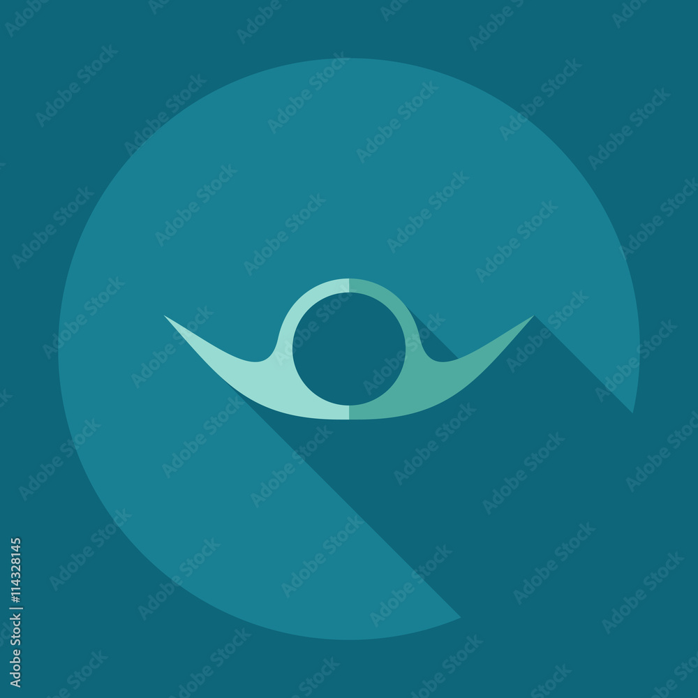 Flat modern design with shadow icons mustache Flat modern design with shadow icons mustache