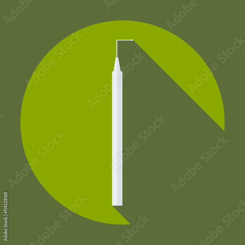 Flat modern design with shadow dentist tool