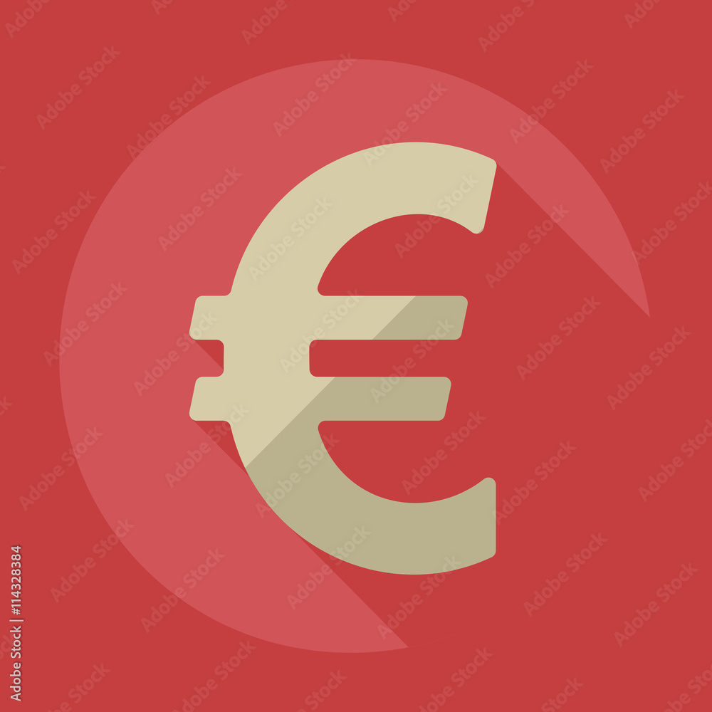 Flat modern design with shadow icons currency unit Flat modern design with shadow icons currency unit