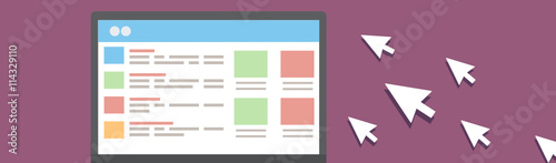 vector flat banner. Quality design illustration, elements and concept. Website Traffic. Visitors.