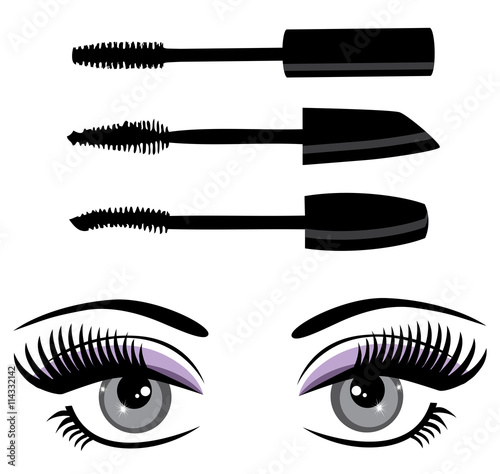 eye mascara vector