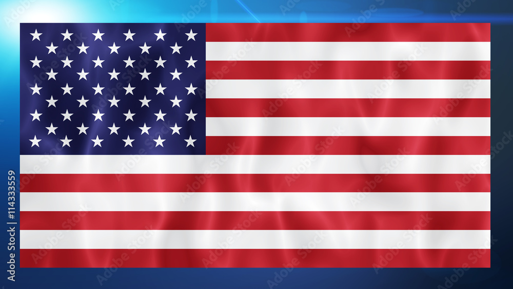 Naklejka premium Waving USA flag background