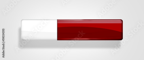red blank glossy button ico...