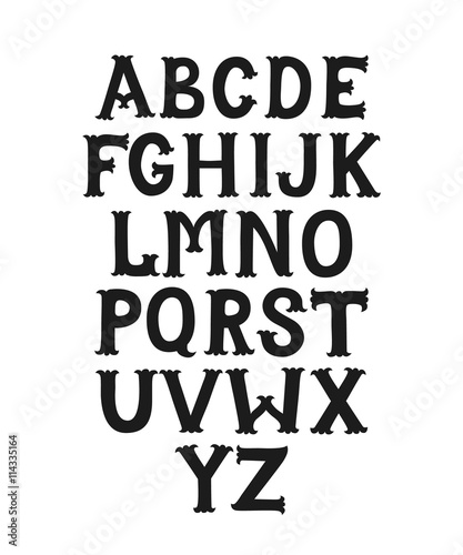 Hand drawn decorative font