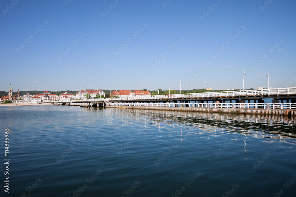 Sopot Pier on Baltic Sea in Poland