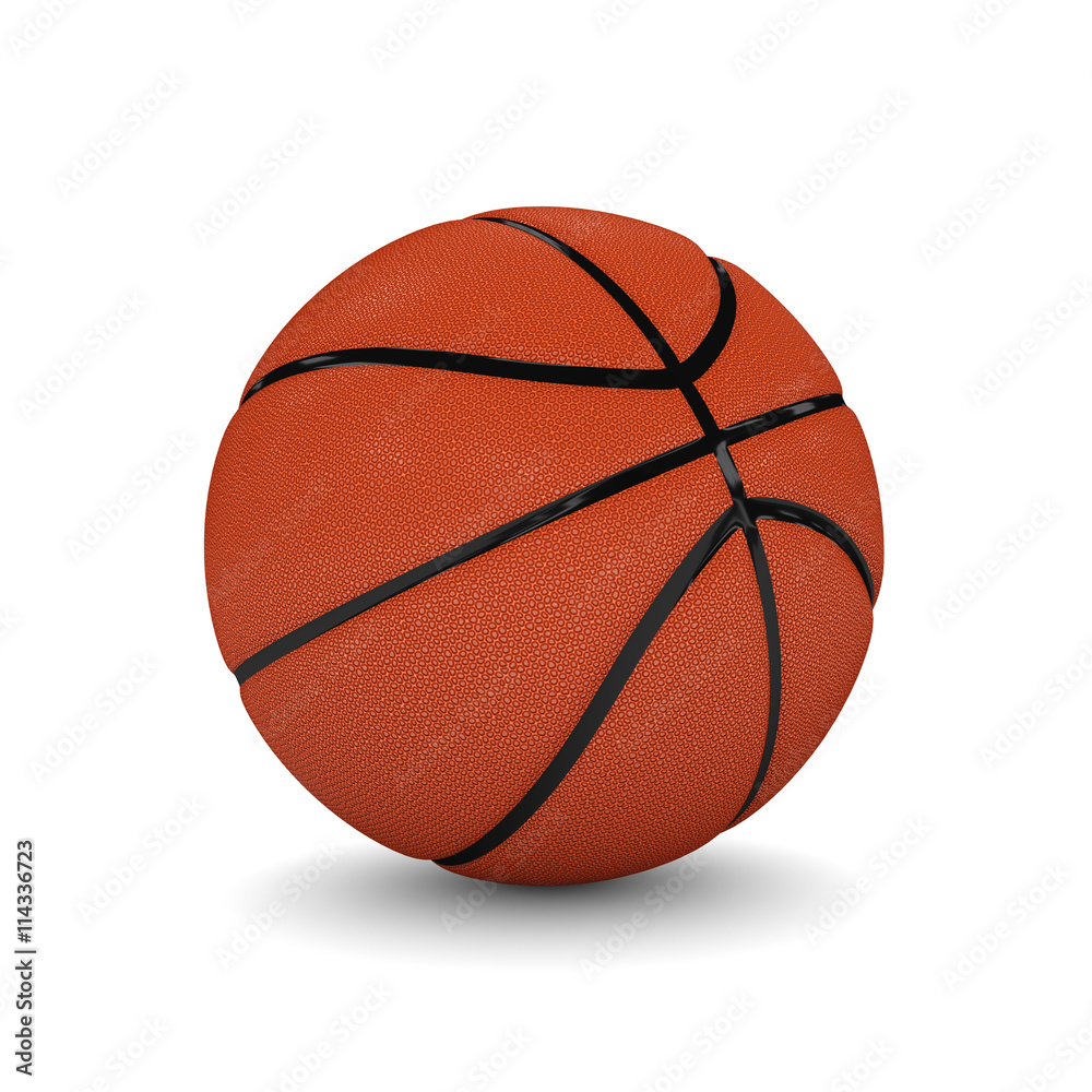 3d rendered basketball isolated on white