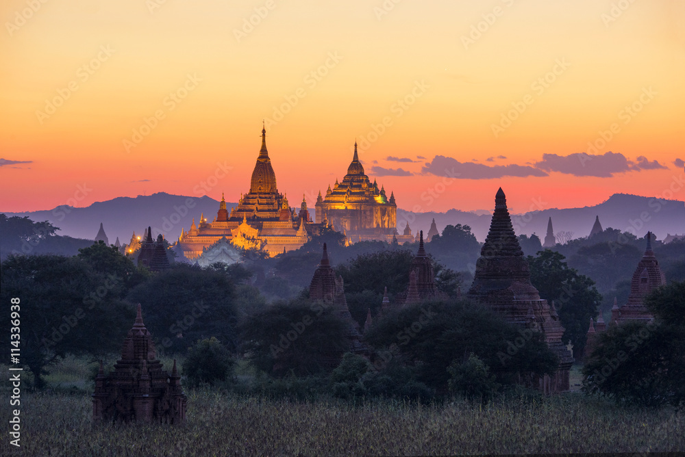 Pagoda field at Bagan, Myanmar