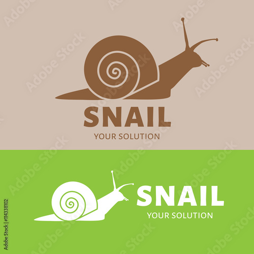 Vector logo snail. Brand logo in the shape of a snail