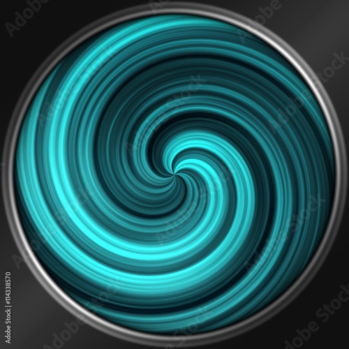 Abstract decorative blue sphere - spiral pattern 