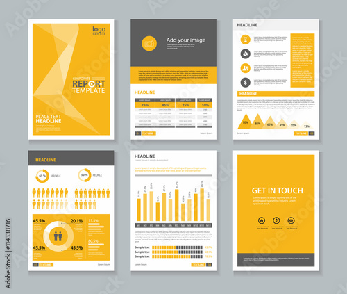 company profile ,annual report , brochure , flyer, page layout template,and business info chart element template