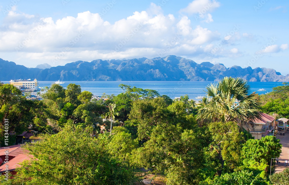 The coast of the tropical island. Coron island. Philippines.