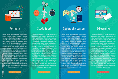 Education and Science Vertical Banner Concept