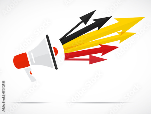 mégaphone flèche BELGIQUE